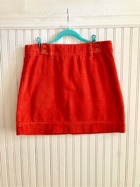 ANN TAYLOR LOFT Corduroy Mini Skirt in Bright orange - Women's Casual Skirt